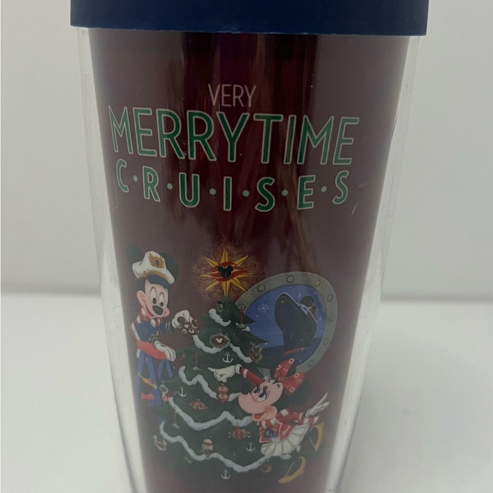 Disney Tervis Cup Very Merrytime Cruises 16oz. Christmas Minnie Mickey Mouse